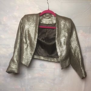H&M Golden Crop Blazer
